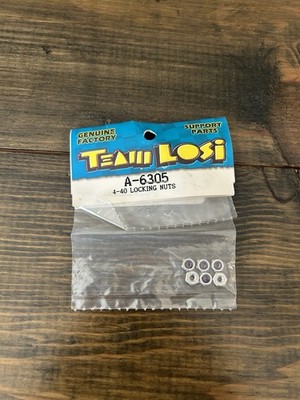 A6305 for Team Losi XX XXX JRX2 Black Alum 4-40 Low Profile Nut (7) NEW