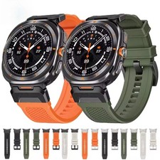 Silicone Rugged Sport Rubber Band For Samsung Galaxy Watch Ultra/Ultra 2025 47mm