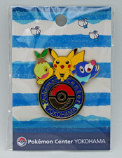 Pokemon Center Yokohama Japan Collector Pin Featuring Pikachu,Turtwig,Popplio
