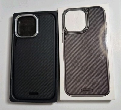 Phone Rebel Series Aramid Fiber Case For iPhone 16 Pro Max w/Screen Protect