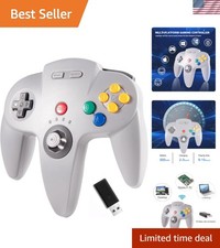 Rechargeable Wireless N64 Joystick for Switch, Mac, and PC - 2.4GHz Connectivity