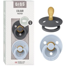 BIBS Colour Pacifier Set of 2 Natural Rubber Round Size 2 Latex