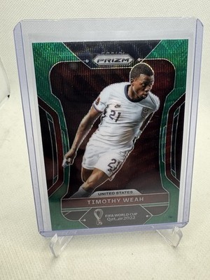 Panini Prizm Soccer World Cup Qatar 2022 No. 207 Timothy Weah Green Wave USA