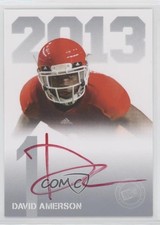 2013 Press Pass Press Pass Signings Red Ink David Amerson #PPS-DA Auto 0l2