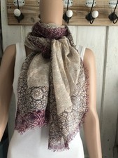 Woman  s Scarf Measuring 36/70 Plum Mauve Etc.