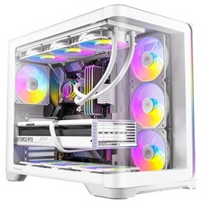 Antec C5 Curve ARGB White, Mid-Tower ATX PC Case, Curved Tempered Glass Front...