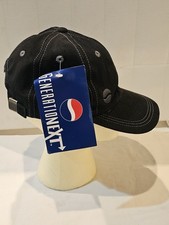 Pepsi Generation Next Black Strapback Hat Adjustable Cotton Truckers Hat - New