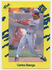 Carlos Baerga 1990 Classic Yellow #T35 Rookie Card Cleveland Indians #2. rookie card picture