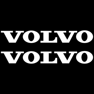 2 x VOLVO 98cm x 13,5cm aufkleber sticker bagger excavator