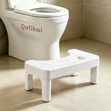 6.7 Inch Step Stool, Portable Plastic Foot Stool, Non-Slip Potty Stool for Bathr