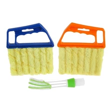 3Pcs Window Venetian Blind Cleaner Duster Tool, Window Venetian 7 Finger Dust...