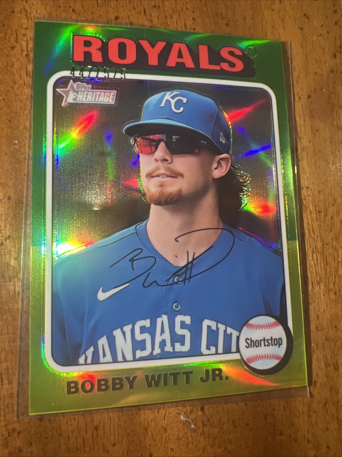 Bobby Witt Jr 2024 Topps Heritage #404 Chrome Refractor #447/575 K.C Royals RARE