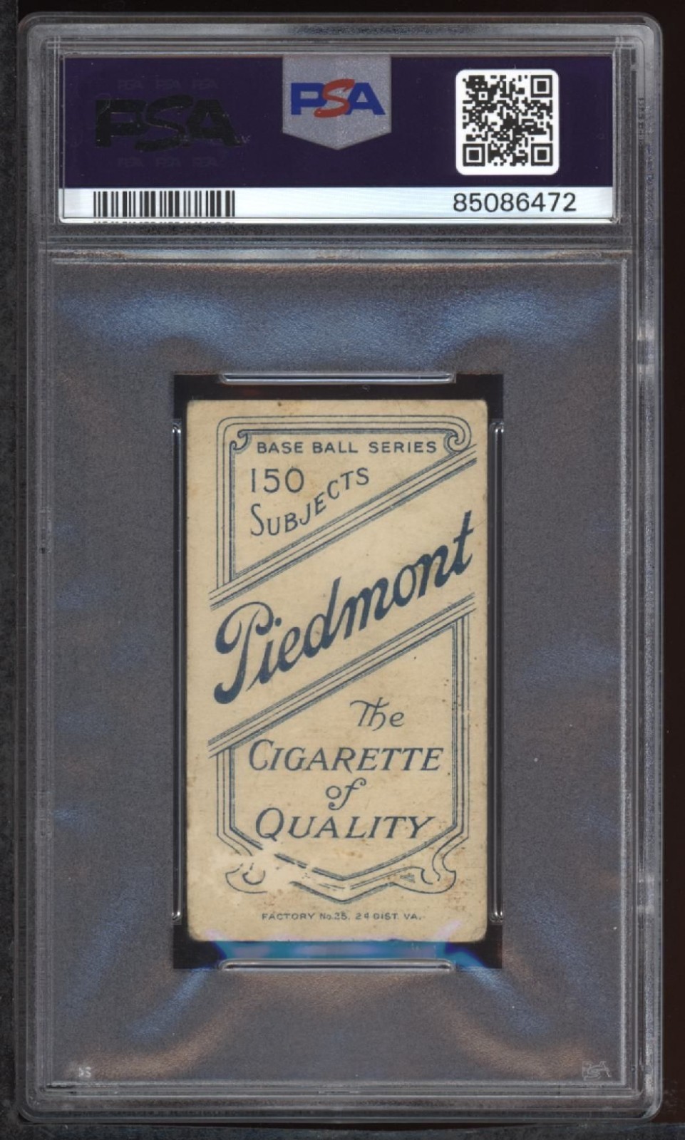 1909-11 T206 Piedmont 150 MIKE DONLIN Fielding PSA 1 Vintage Baseball Card view 2