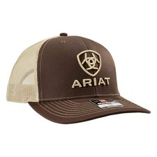 A300003102 Ariat Men's Shield Logo Ball Cap - Brown NEW