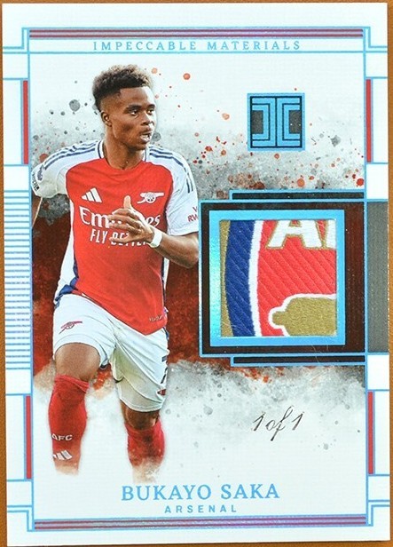 Carte Panini Prizm Bukayo Saka Breakaway Rouge 2024-25 - Arsenal /49 - Near Mint