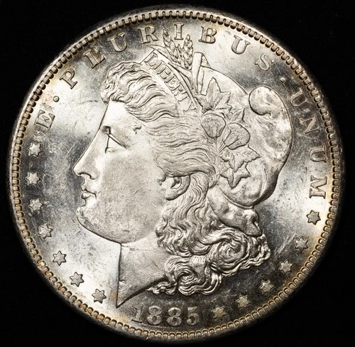 1885-S Morgan Silver Dollar San Francisco Mint Uncirculated BU