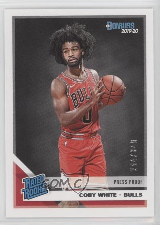2019 Panini Donruss Rated Rookie Press Proof Silver 144/349 Coby White #206 06cv