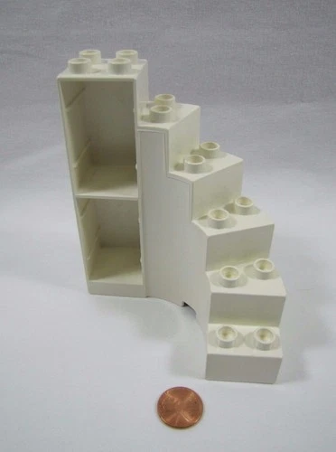 Lego Duplo WHITE SPIRAL STAIRWAY STAIRCASE Castle #4820 Vintage Steps Stairs