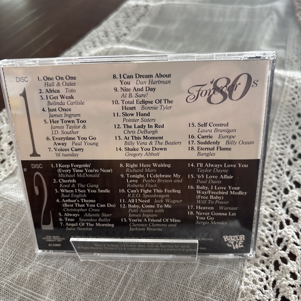 Forever '80s Love Songs Razor & Tie Music 2-CD 36-Tracks Sony A2