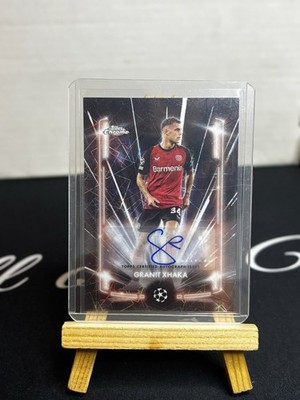 2024-25 Topps Chrome UEFA Club Competitions  Black Lazer Autograph Granit Xhaka