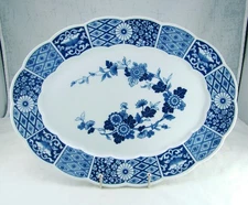 Lipper & Mann L & M BLUE IMARI 14 3/8" Oval Platter EXCELLENT