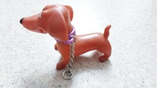 Dackel Dachshund Hund Teckel braun rotbraun Schl&uuml;sselanh&auml;nger Gr. 8 cm Anh&auml;nger