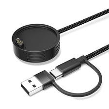 Elebase 2-in-1 USB C Charger Cable Dock for Small For case  47 mm , Black