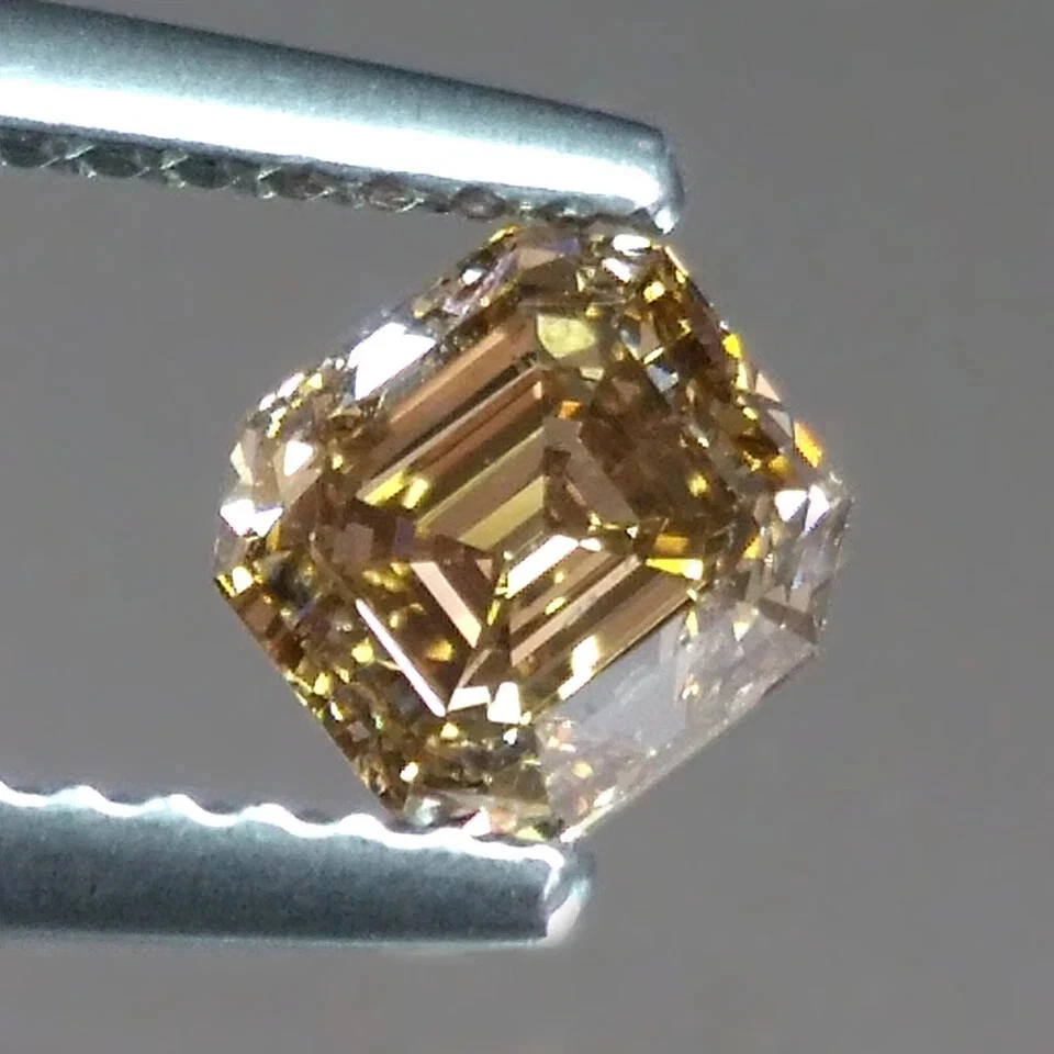 AG Loose Lab-Grown CVD Diamond 5 Ct Asscher Cut Champagne Certified Diamond A+ - Image 4 of 4
