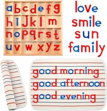 Movable Wood Alphabet Letters Montessori Set