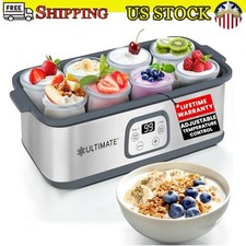 8pc 6oz Jars Probiotic Yogurt Maker with Adjustable Temperature Time Control