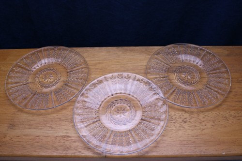 Federal Glass Wheat and Star Bread and Butter Plate Set of 3 Vtg 1930's - Picture 2 of 3