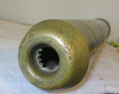 RARE U.S. Navy 5” .54 Brass Dummy Shell MK 8 MOD0 Cold War Naval Cartridge MK7 - Picture 11 of 19