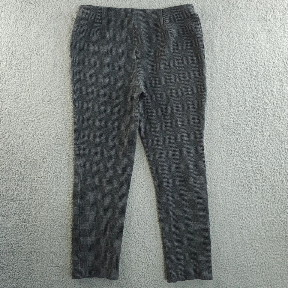 J Jill Pants Womens SP Petite Black Glen Check Plaid Ponte Slim Leg Pull On Knit - Image 2 of 4