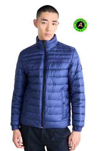 BOSS Oden 1 Water Repellent Padded Jacket With Logo Badge Open Blue M RRP £229 - Picture 2 of 5