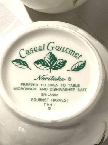 NORITAKE Casual Gourmet GOURMET HARVEST 3 Pc CREAMER & SUGAR Beautiful MINT! - Picture 6 of 6