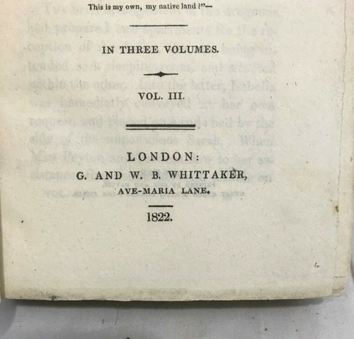 Orig 1822 Ex Libris Robert Hoe The Spy Vol. 3 James Fenimore Cooper Club Bindery - Picture 6 of 11