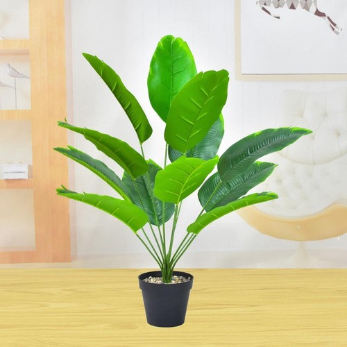 Tropical Large Fake Plant Artificial Palm Faux Banana Tree Home Decoration - Picture 3 of 11