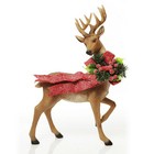 Deer Ornament with Red Bow - Left