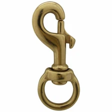 Brass Swivel Flag Snap Hook 3" Flagpole Hardware Halyard Clips Sailboat Leash