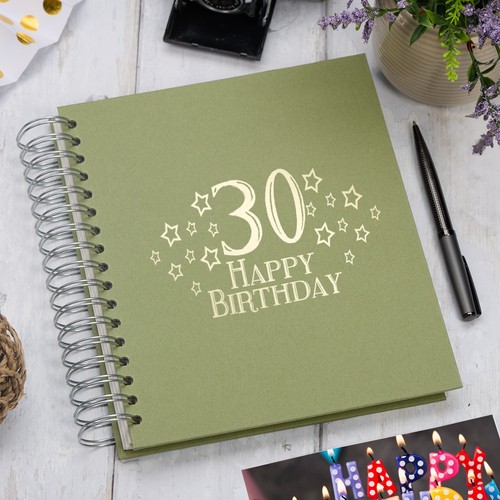 30th Birthday Memory Photo Album Star Design With Various Colours - Picture 15 of 17