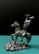 J Ritter Pewter Native American Indian Horse Mustang War Tomahawk Mini Figurine