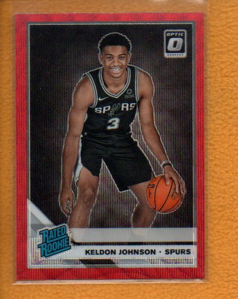 Keldon Johnson 2019-20 Donruss Optic BK Rated Rookies Red Wave Prizm RC #186