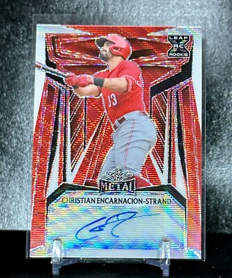 2023 Leaf Christian Encarnacion-Strand Red Wave XRC Auto 1/3 Cincinnati Reds