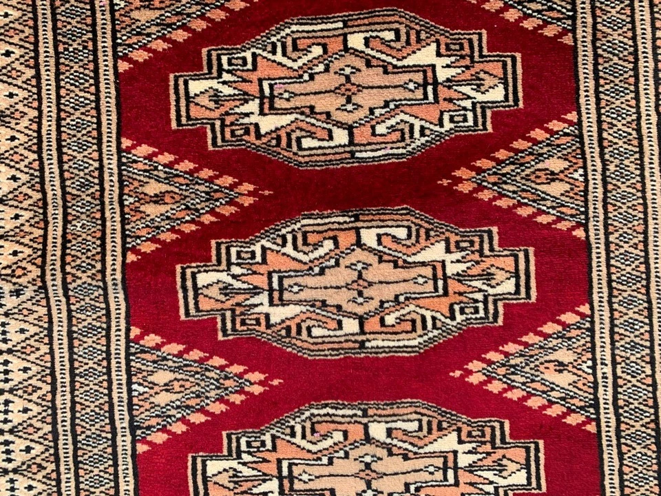 2x7 ft Vintage Afghan Hallway Runner Rug Kitchen Home Decor Runner Area Wool Rug - Image 4 of 4