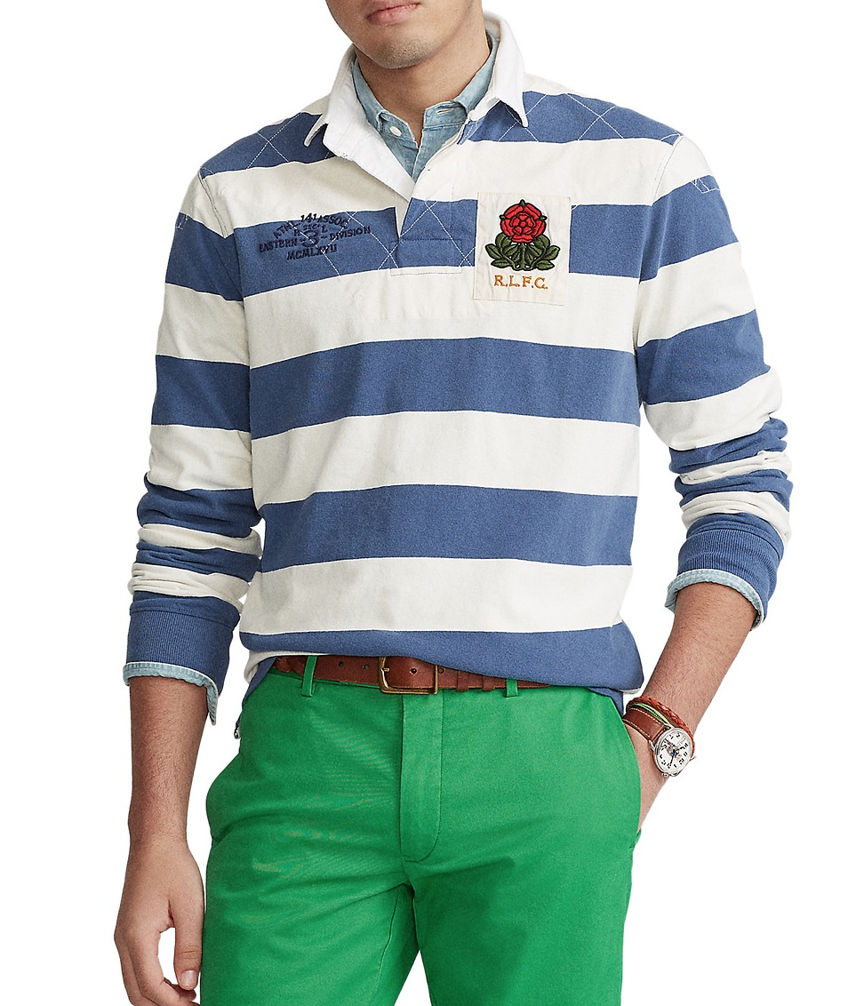 POLO RALPH LAUREN Men's Classic Fit Striped Jersey Rugby