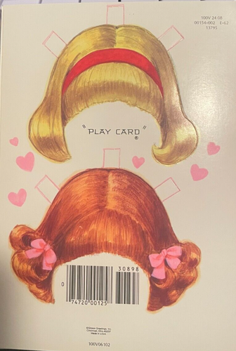 Gibson Greetings Paper Doll Valentinstag Grußkarte - Puppe mit Frisuren 70er Jahre - Bild 3 von 3