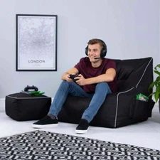 Stylecraft Bean Bag Black Gamer Chair Sofa Cover without Beans
