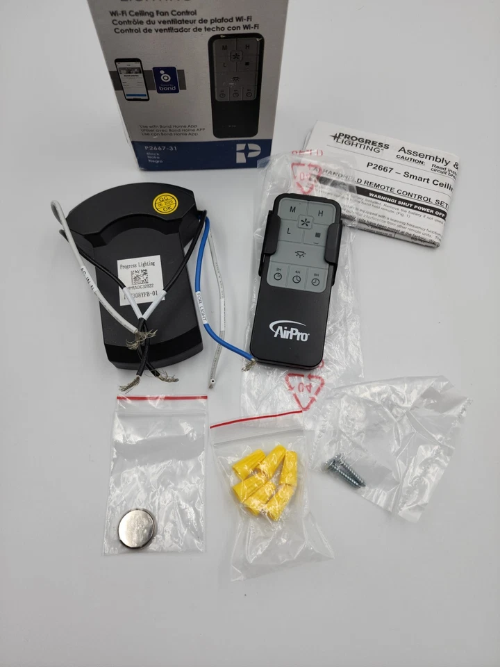 Progress Lighting P2667-31 AirPro Fan Control - Ceiling Fan Wifi Remote Control - Image 2 of 4