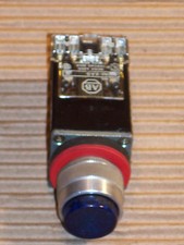 ALLEN BRADLEY 800MR-PT16S LIGHTED BLUE PUSH BUTTON SWITCH W/ NO/NC CONTACTS R169