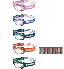 EverBrite Headlamp 5Pack w/Red Light&Memory Function 5 Modes Batteries Included